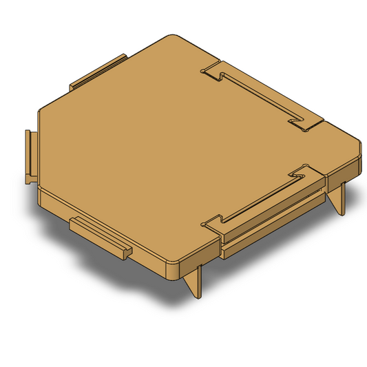 Grote Hoekplank 2.0 met Ophangsysteem - Modulair systeem
