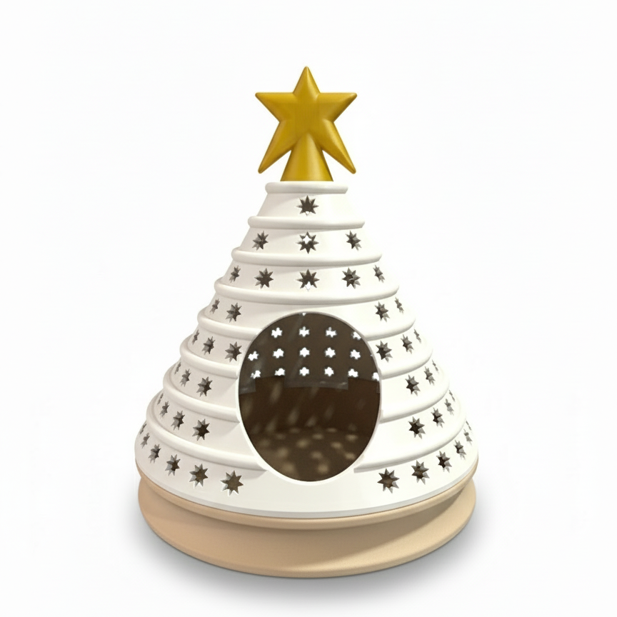 Witte kerstboom knaagdierhuis