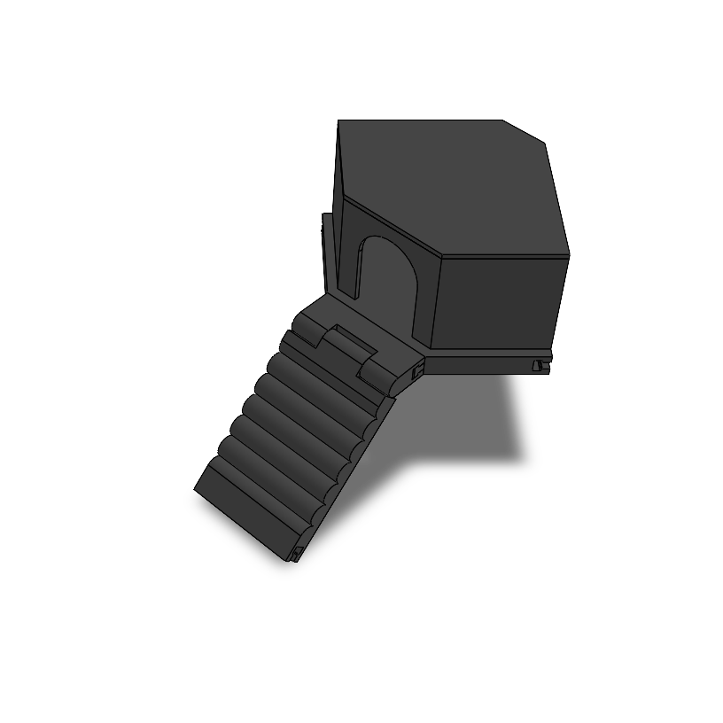 Hangend hoekhuisje (met trap)